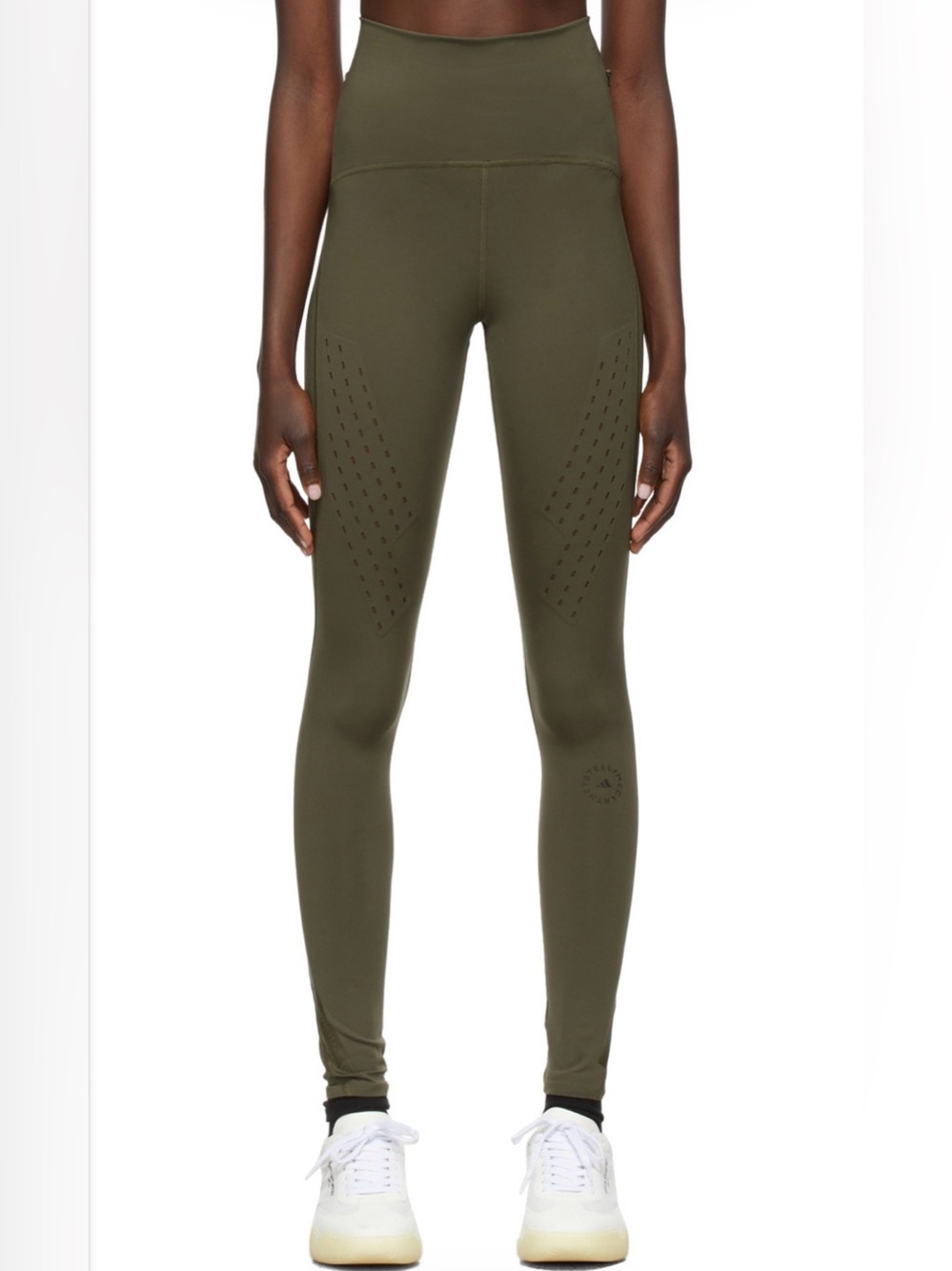 Adidas by Stella McCartney High-Waist Olive Green Performance Leggings